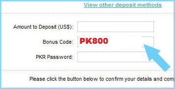PKR bonus code